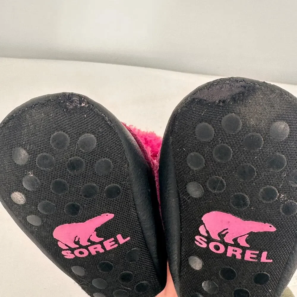Sorel Baby Girls Insulated Pink/Black Boots Size 3